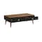 Armen Living Amigo Black Veneer and Walnut Wood Coffee Table LCAGCOWA - alternate 5